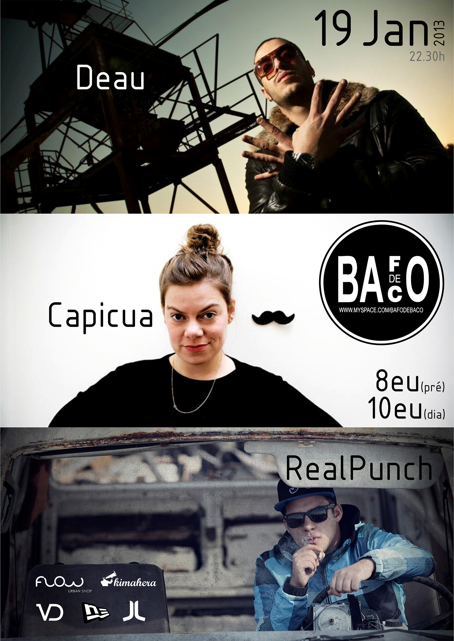 RealPunch + DEAU + Capicua @ Bafo de Baco