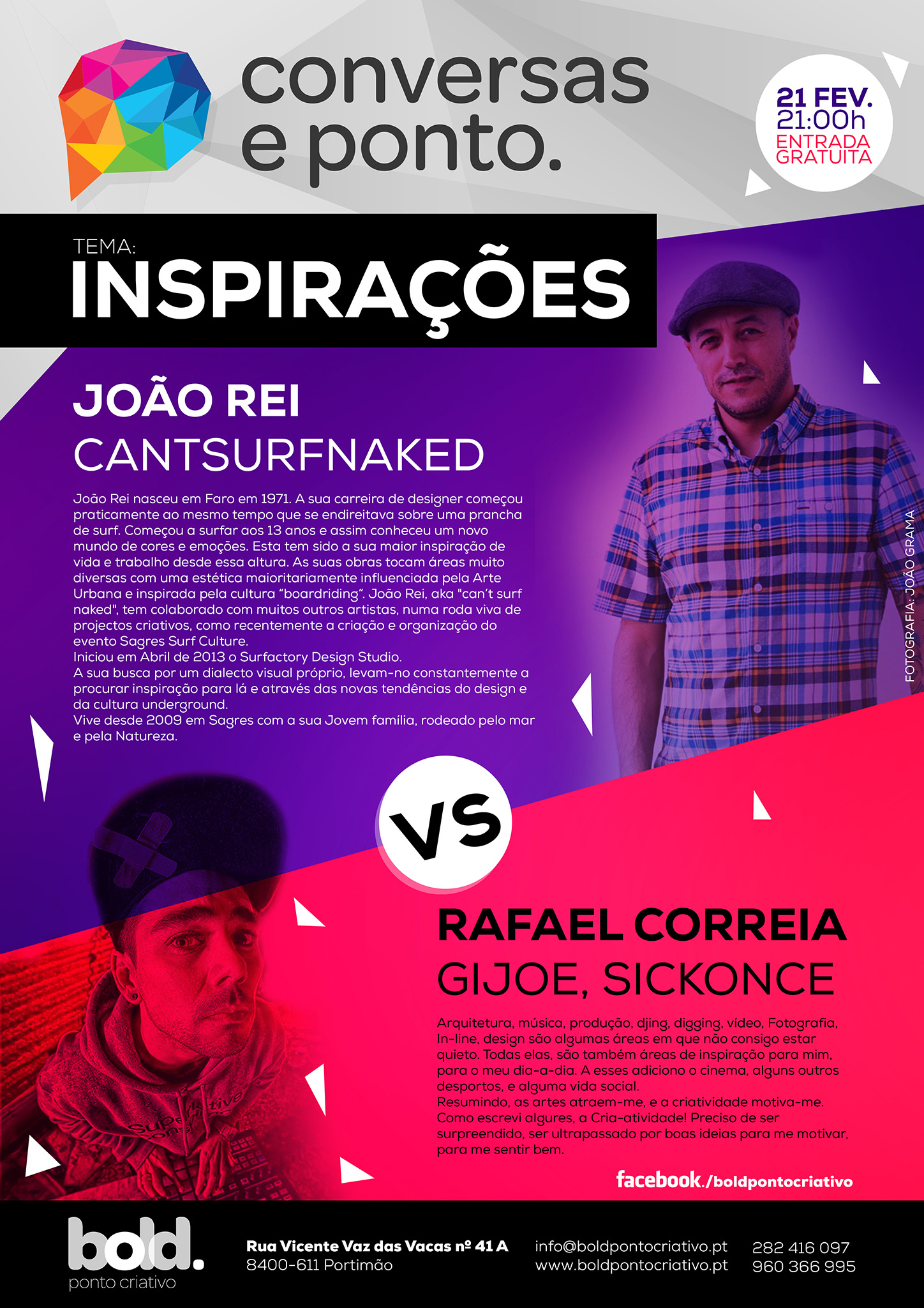 Rafael Correia e João Rei @ bold. - Conversas e Ponto