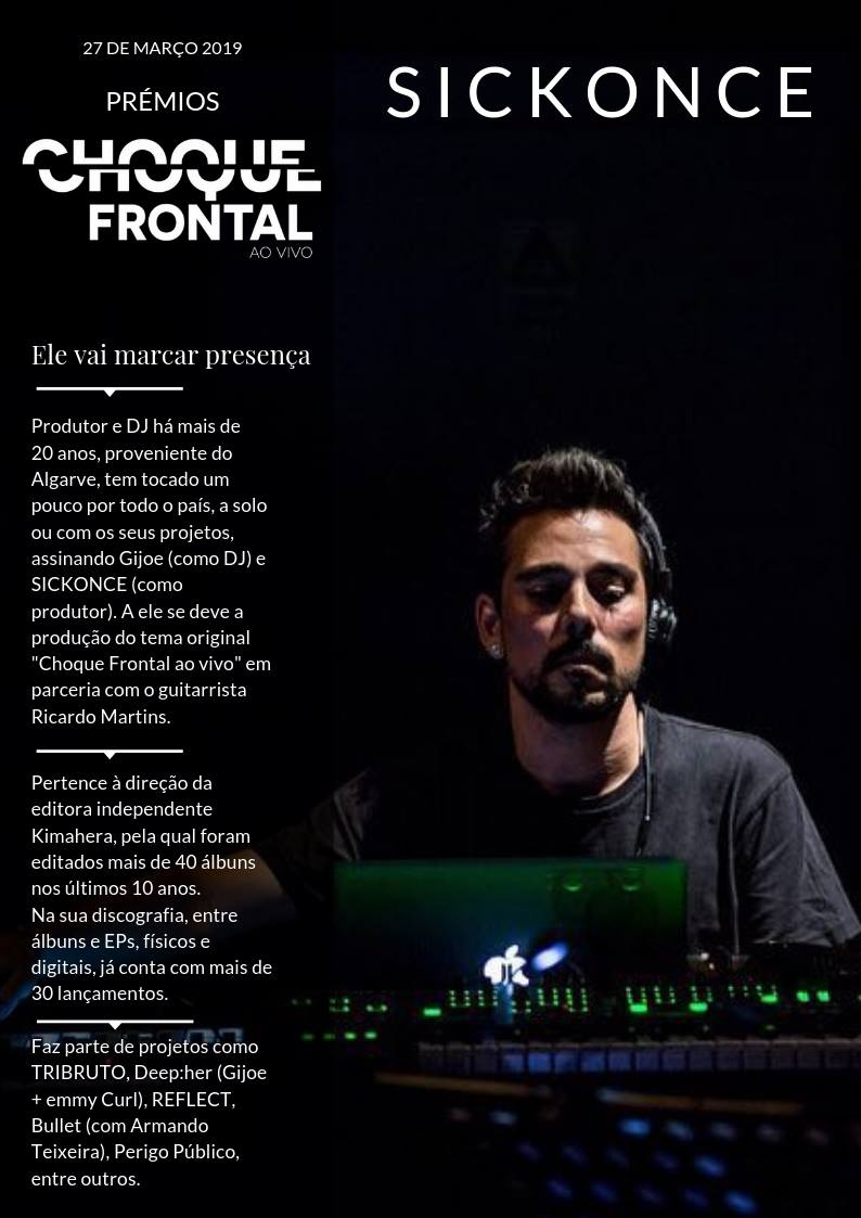 Sickonce @ Prémios Choque Frontal - Alvor FM